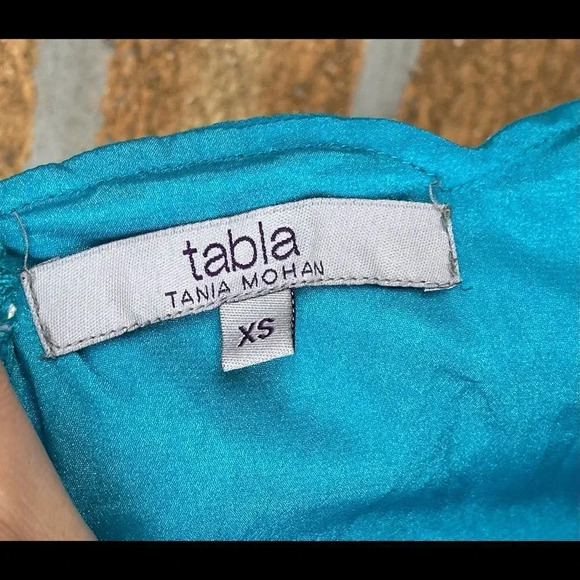 TANIA MOHAN TABLA GODDESS SILK SHORT DRESS XS - Picture 12 of 15